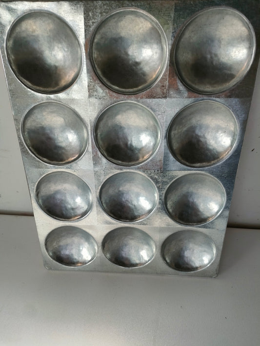 Galvanized Snowball Pan (12) Holes